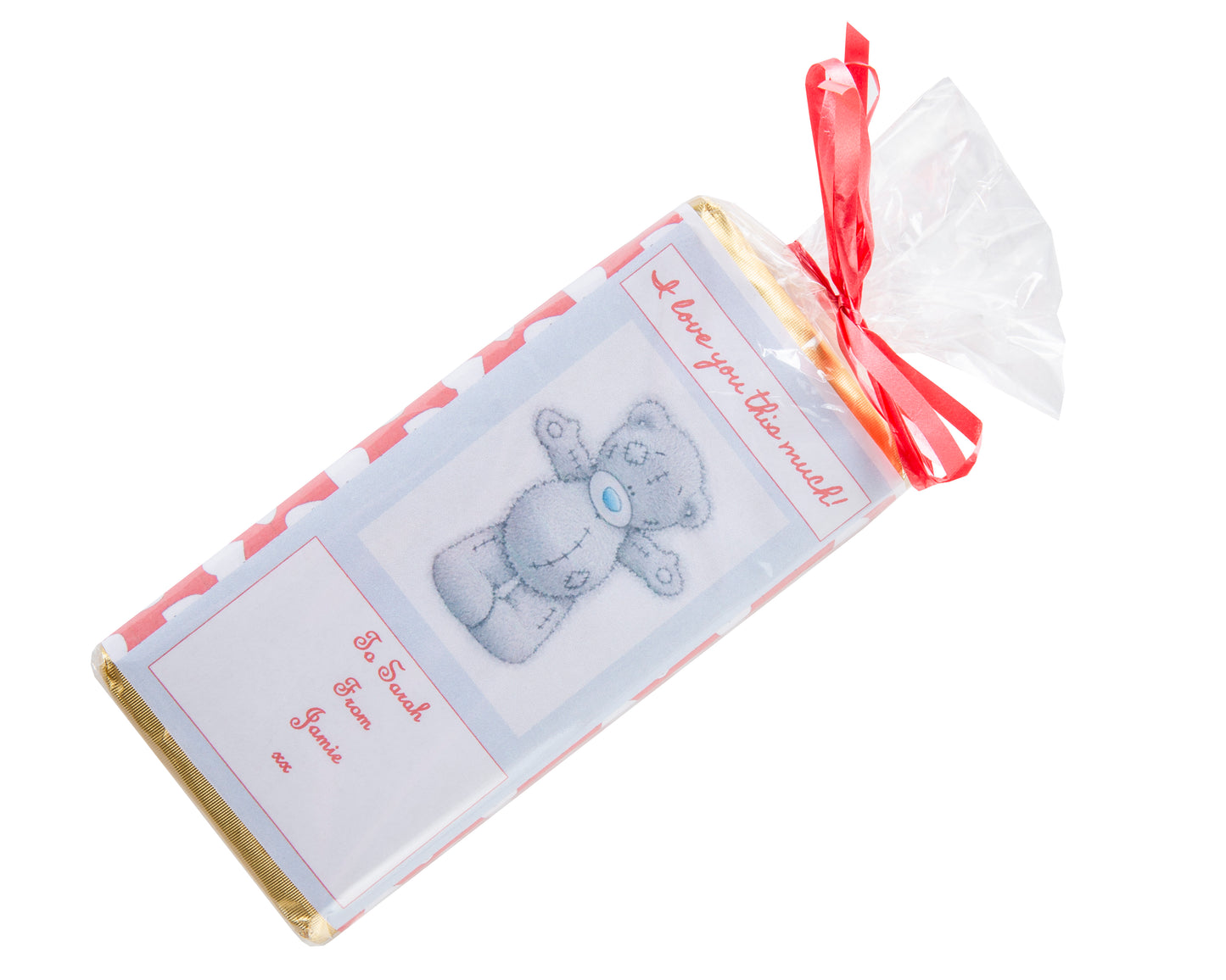 Personalised Valentine Bar "I love you this much"